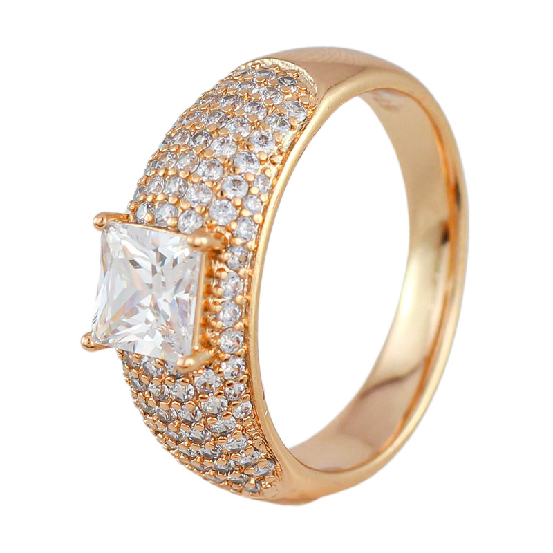 انگشتر زنانه ژوپینگ مدل تک نگین کد AAE576
