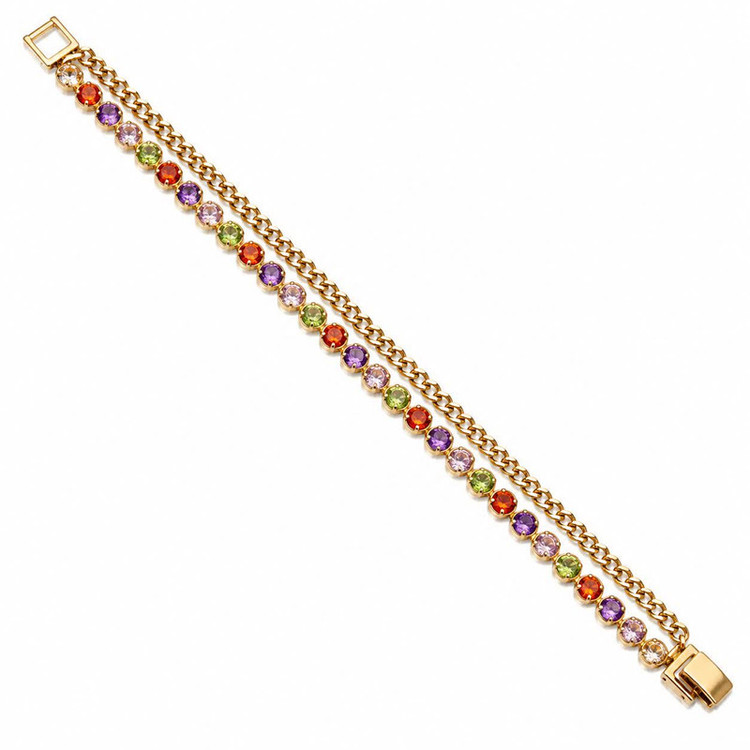 دستبند زنانه زنجیری ژوپینگ مدل کریستال آناهیتا