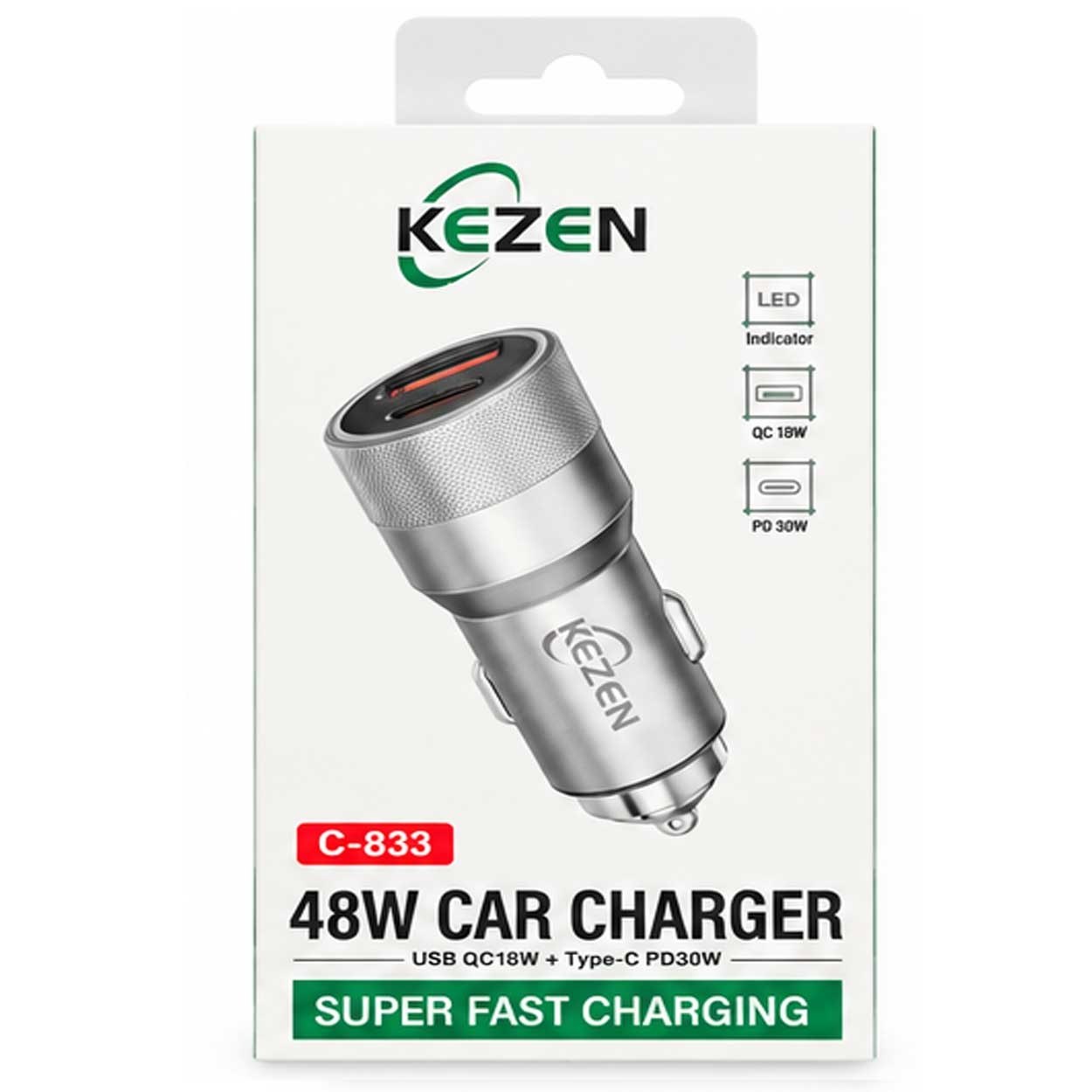شارژر فندکی KEZEN مدل KZ-C833