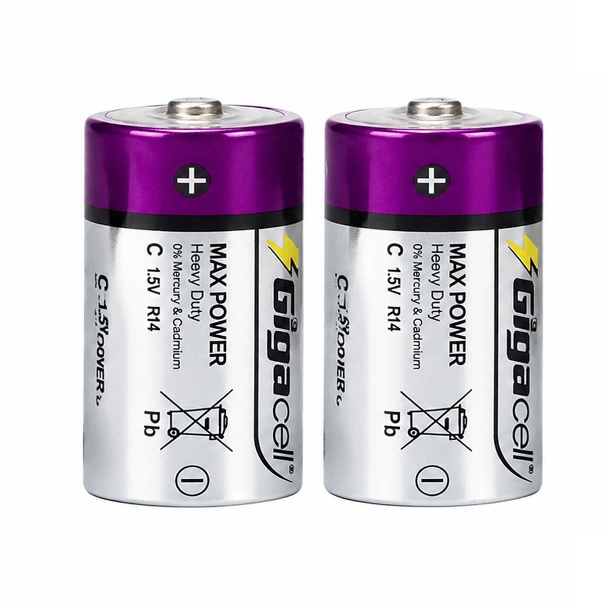 باتری Gigacell Max Power سایز C بسته 2تایی