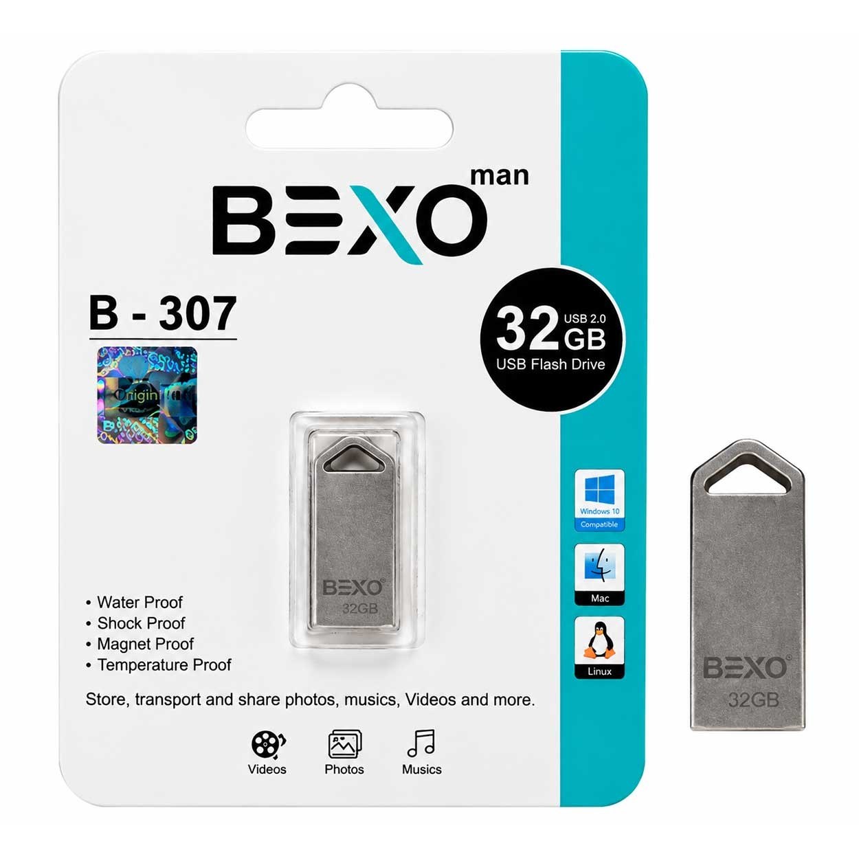 فلش مموری USB 2.0 مدل BEXO B-307 ظرفیت 32 گیگابایت