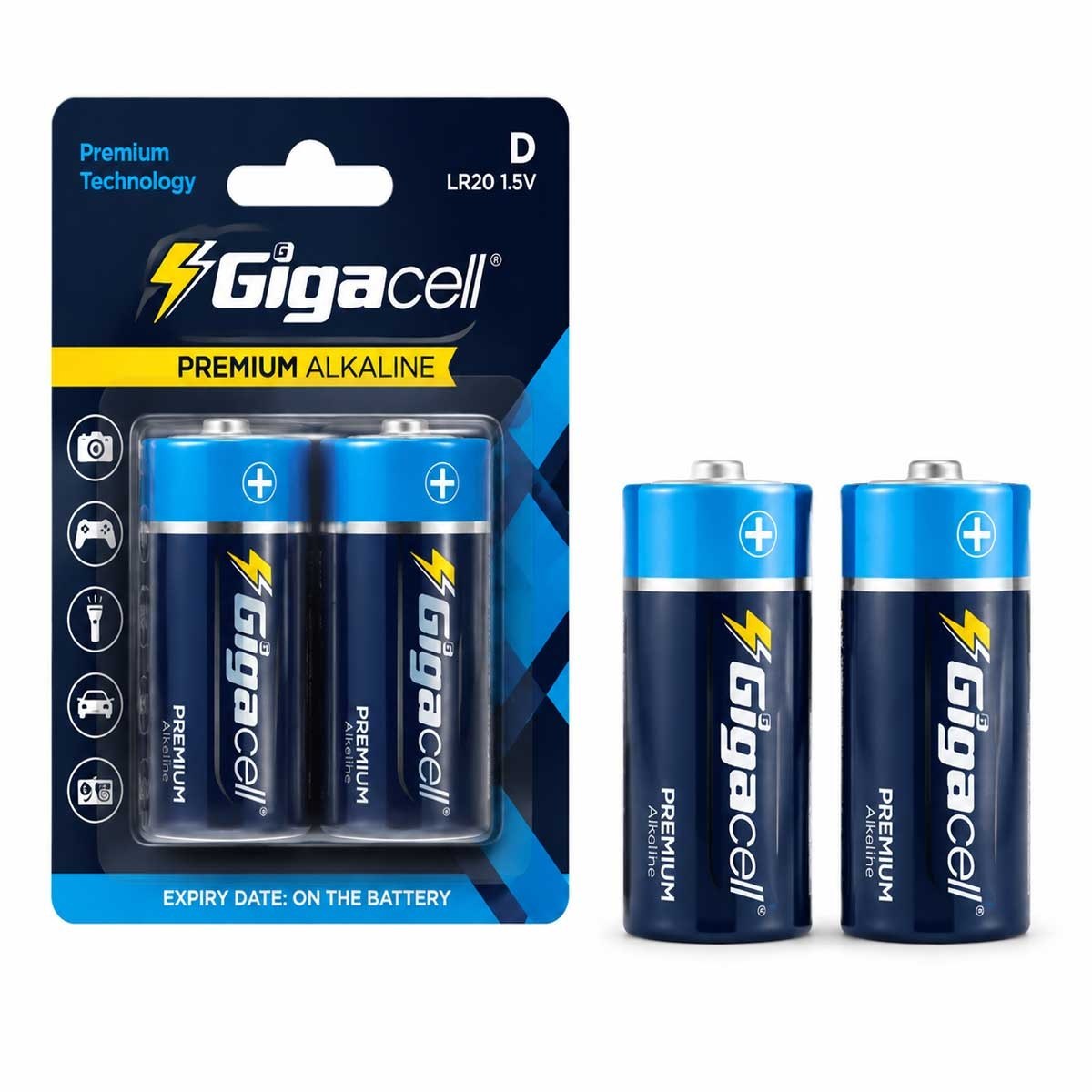 باتری گیگاسل MAX POWER سایز D بسته 2 تایی